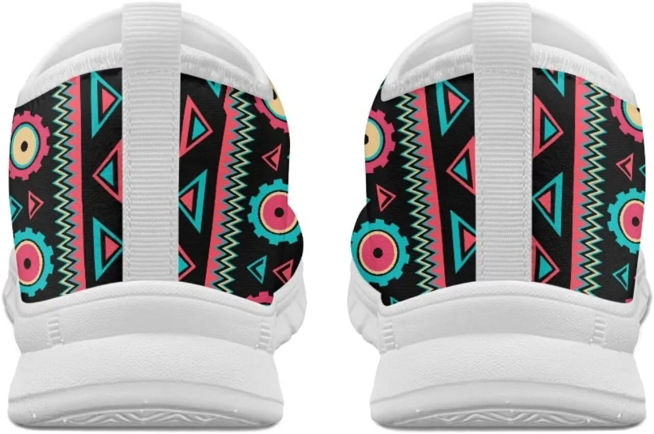Howilath Western Aztec Slip on Loafers for Women Casual Shoes Anti-Skid Running Sneakers for Travel Indoor Training