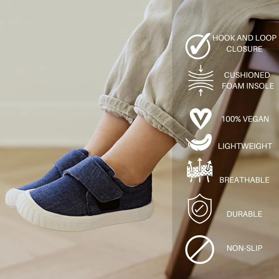Jack & Lily Canvas Sneakers for Kids - Breathable Toddler Shoes with Non-Slip Sole for Confident Steps - Slip on Shoes for Comfort & Daily Play - Baby Sneakers Keep Little Feet Happy All Day