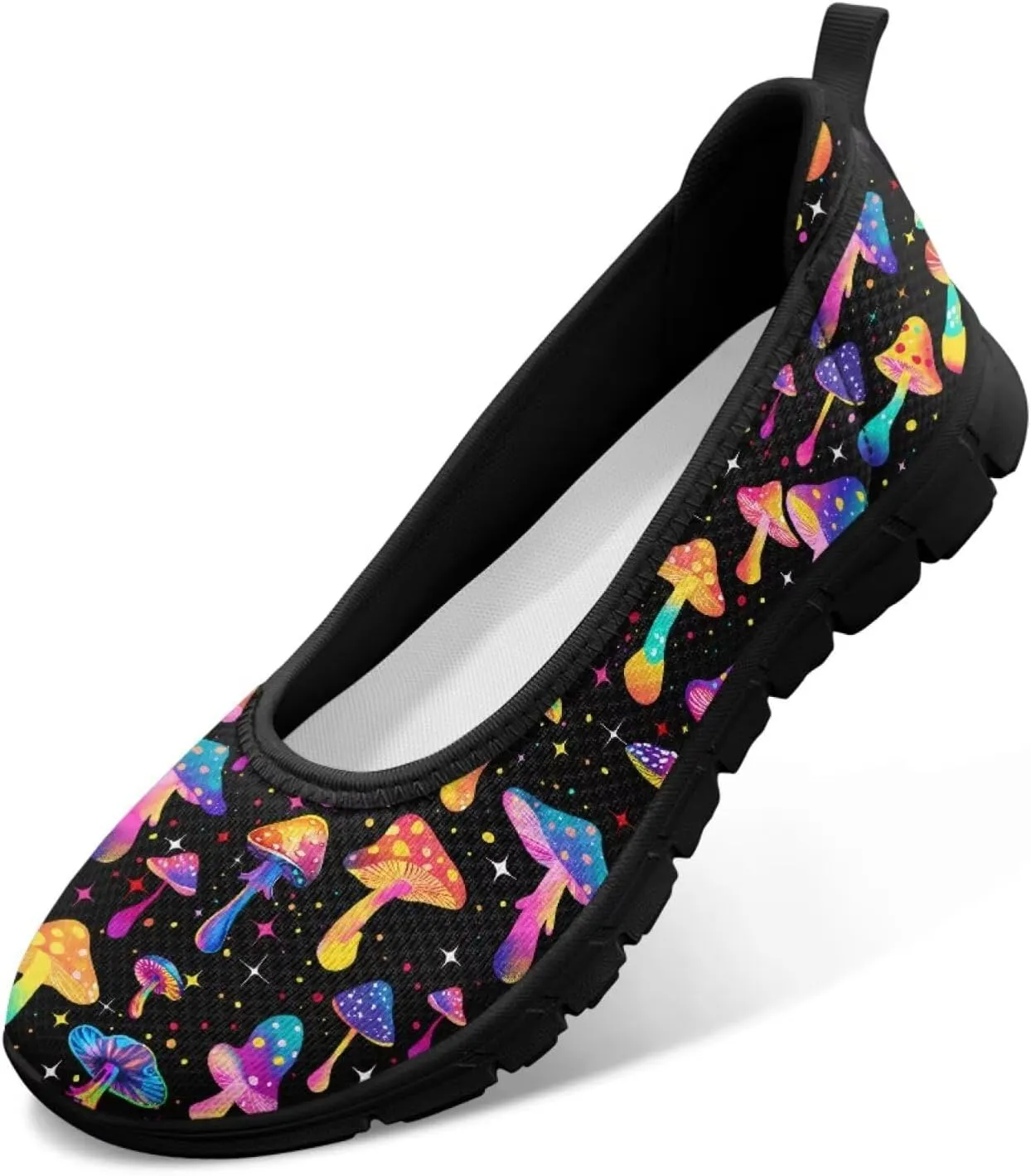 Jeiento Casual Slip On Loafers for Women Lady Mesh Tennis Shoes Breathable Light Weight Low Top Round Toe Walking Sneakers
