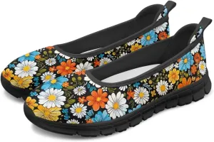 Jeiento Casual Slip On Loafers for Women Lady Mesh Tennis Shoes Breathable Light Weight Low Top Round Toe Walking Sneakers