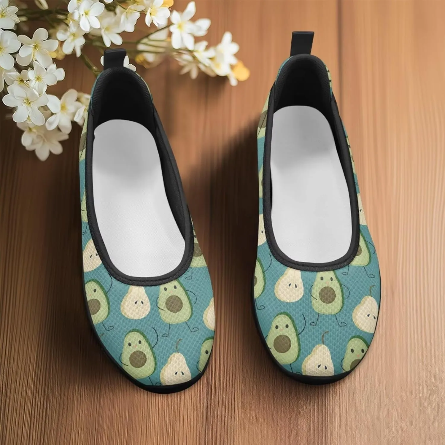 Jeiento Casual Slip On Loafers for Women Lady Mesh Tennis Shoes Breathable Light Weight Low Top Round Toe Walking Sneakers