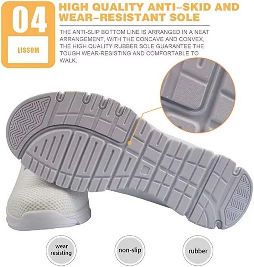 Jeiento Lightweight Walking Shoes for Women Ladies Athletic Workout Casual Shoes Comfort Footwear Trainers Mesh Shoes Lace-up Tennis Shoes