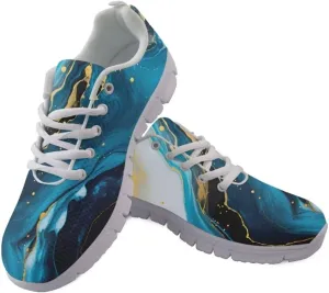 Jeiento Lightweight Walking Shoes for Women Ladies Athletic Workout Casual Shoes Comfort Footwear Trainers Mesh Shoes Lace-up Tennis Shoes