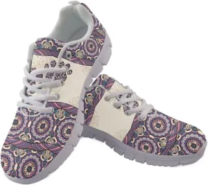Jeiento Lightweight Walking Shoes for Women Ladies Athletic Workout Casual Shoes Comfort Footwear Trainers Mesh Shoes Lace-up Tennis Shoes