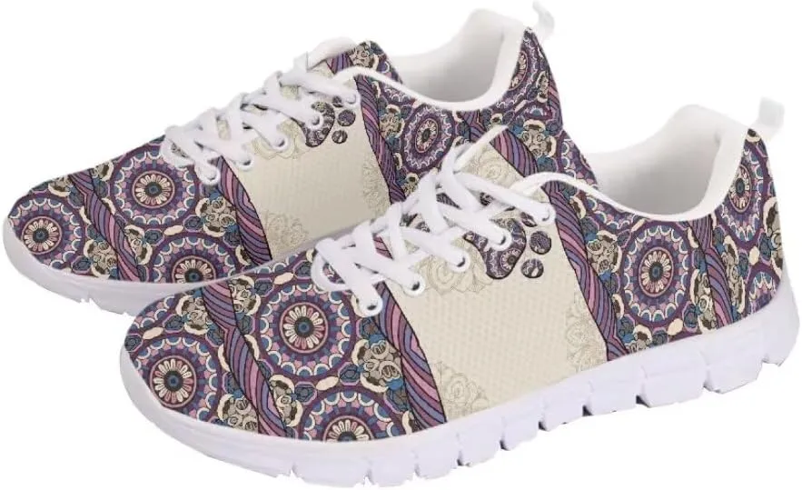 Jeiento Lightweight Walking Shoes for Women Ladies Athletic Workout Casual Shoes Comfort Footwear Trainers Mesh Shoes Lace-up Tennis Shoes