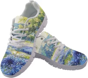 Jeiento Lightweight Walking Shoes for Women Ladies Athletic Workout Casual Shoes Comfort Footwear Trainers Mesh Shoes Lace-up Tennis Shoes