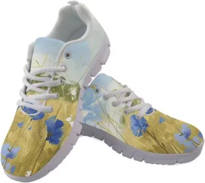 Jeiento Lightweight Walking Shoes for Women Ladies Athletic Workout Casual Shoes Comfort Footwear Trainers Mesh Shoes Lace-up Tennis Shoes