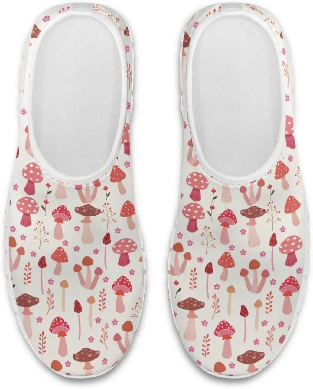 Jeiento Slip-On Loafers for Women Mushroom Walking Flat Shoes Anti-Skid Casual Shoes