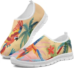 Jeiento Tropical Style Slip-On Loafers for Women Casual Shoes Outdoor Mesh Workout Sneakers