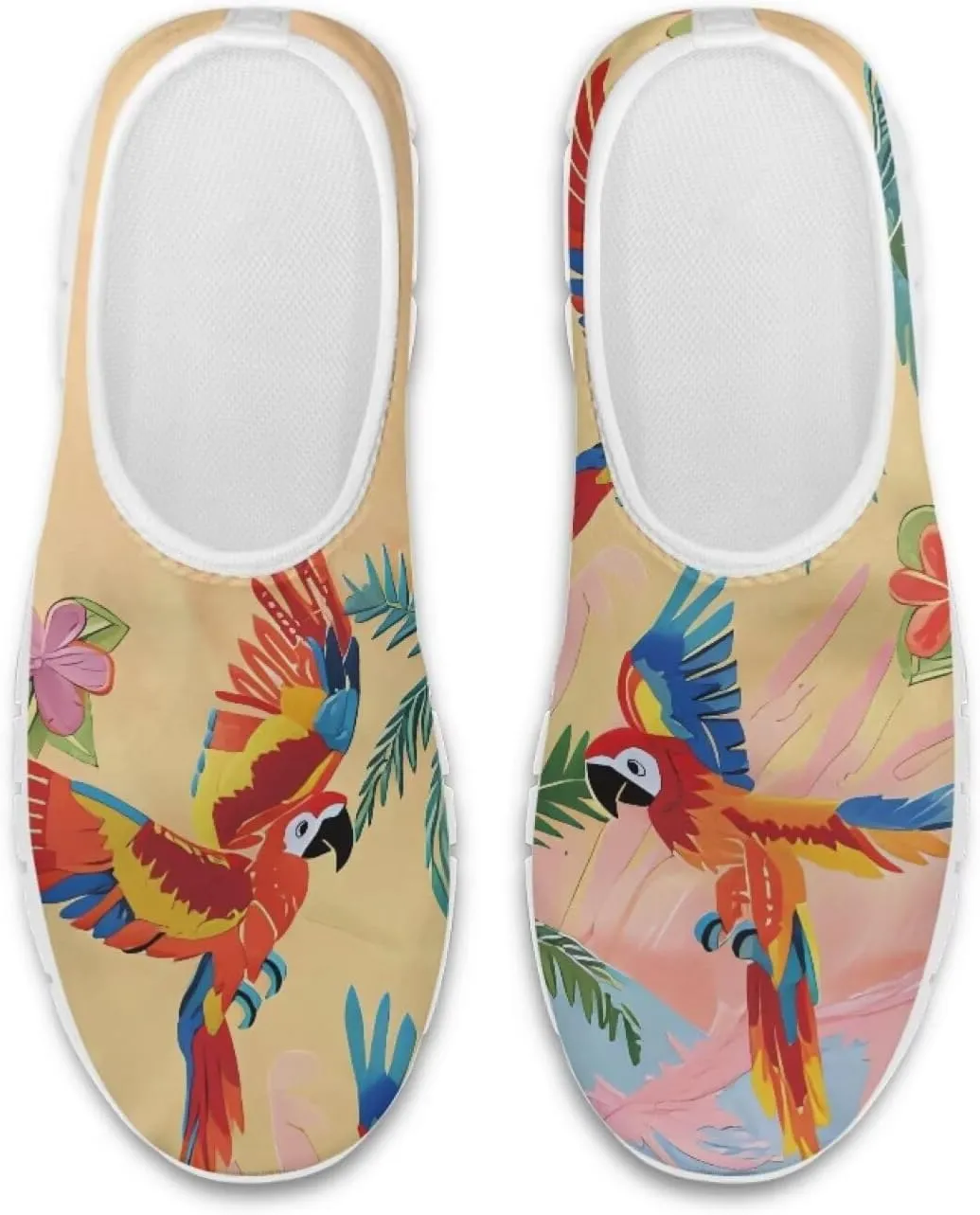Jeiento Tropical Style Slip-On Loafers for Women Casual Shoes Outdoor Mesh Workout Sneakers