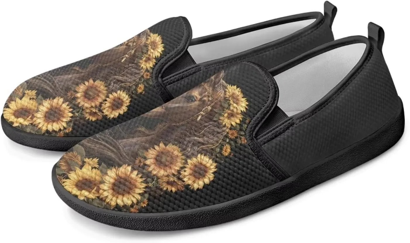 Jeiento Women's Slip On Loafers Lightweight Mesh Sneakers Anti Slip Road Running Shoes Comfortable Lady Casual Footwear