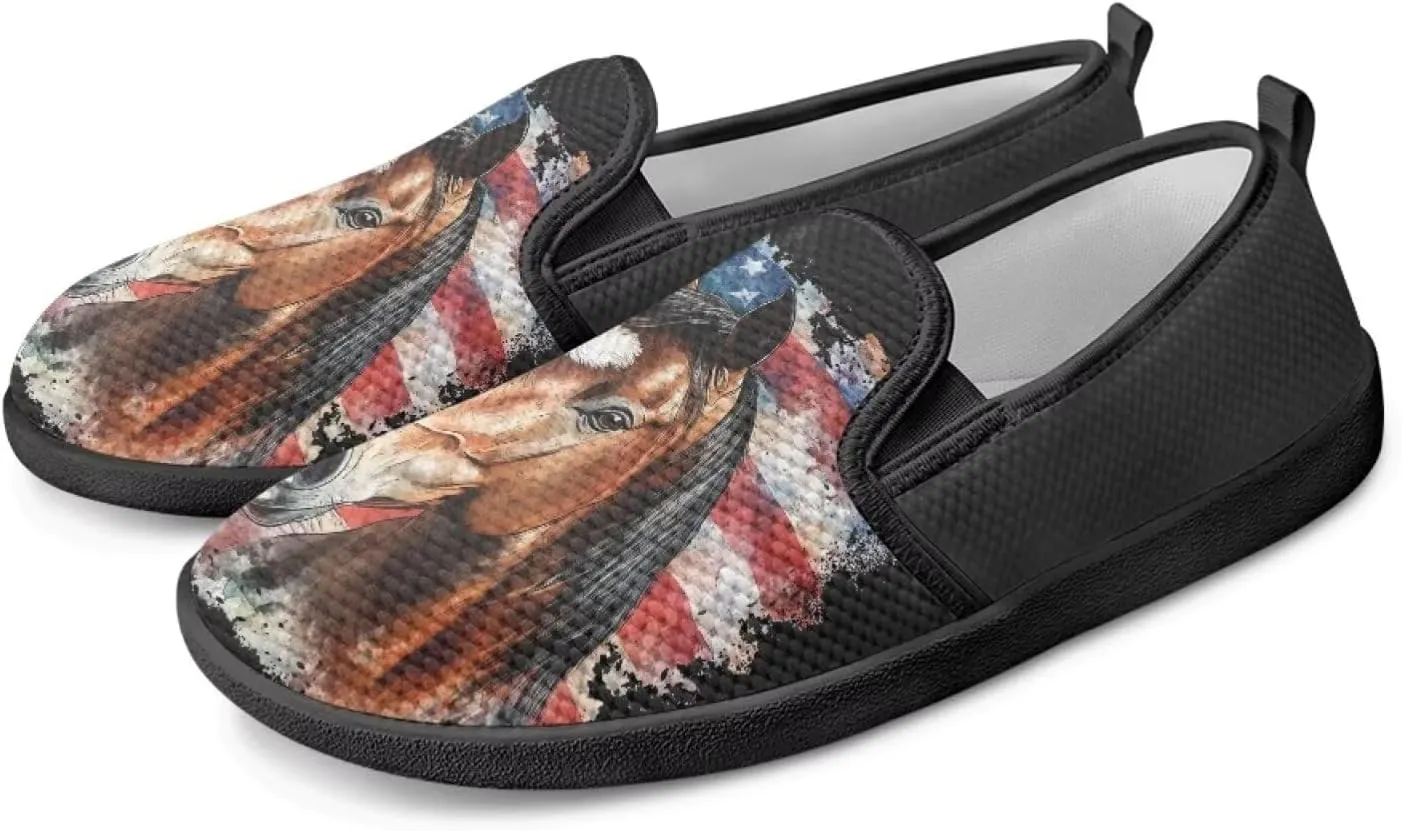 Jeiento Women's Slip On Loafers Lightweight Mesh Sneakers Anti Slip Road Running Shoes Comfortable Lady Casual Footwear