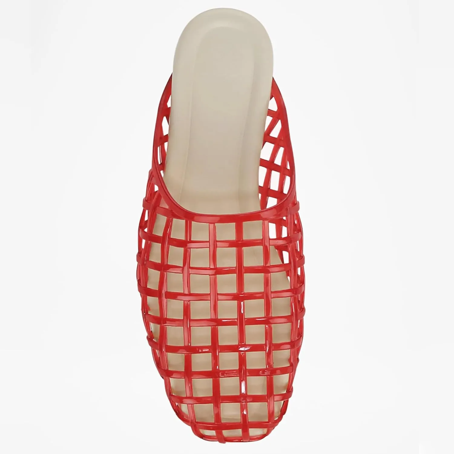 Jelly Shoes for Women Slip on Jelly Mesh Slides Comfortable Closed Toe Jelly Flats Sandals Jelly Summer Beach Slippers