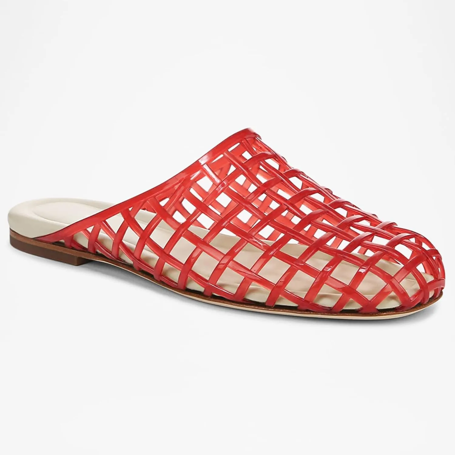 Jelly Shoes for Women Slip on Jelly Mesh Slides Comfortable Closed Toe Jelly Flats Sandals Jelly Summer Beach Slippers