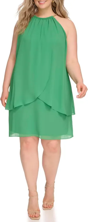 Jessica Howard Women's Chiffon Halter Neck Shift Mini Dress