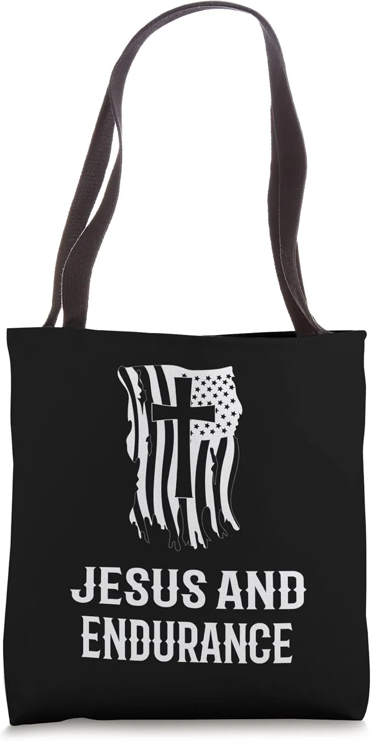 Jesus and Endurance! Funny Endurance and Horse Riding Design Tote Bag