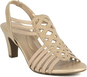 Jones New York Womens Danely Embellished Slingback Sandals