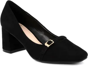 Jones New York Women's Patent Slingback Heeled Sandals | Block Heel Dress Shoes with Buckle | Open-Toe/Closed-Toe Elegant & Comfortable Footwear for Formal Events, Parties & Weddings