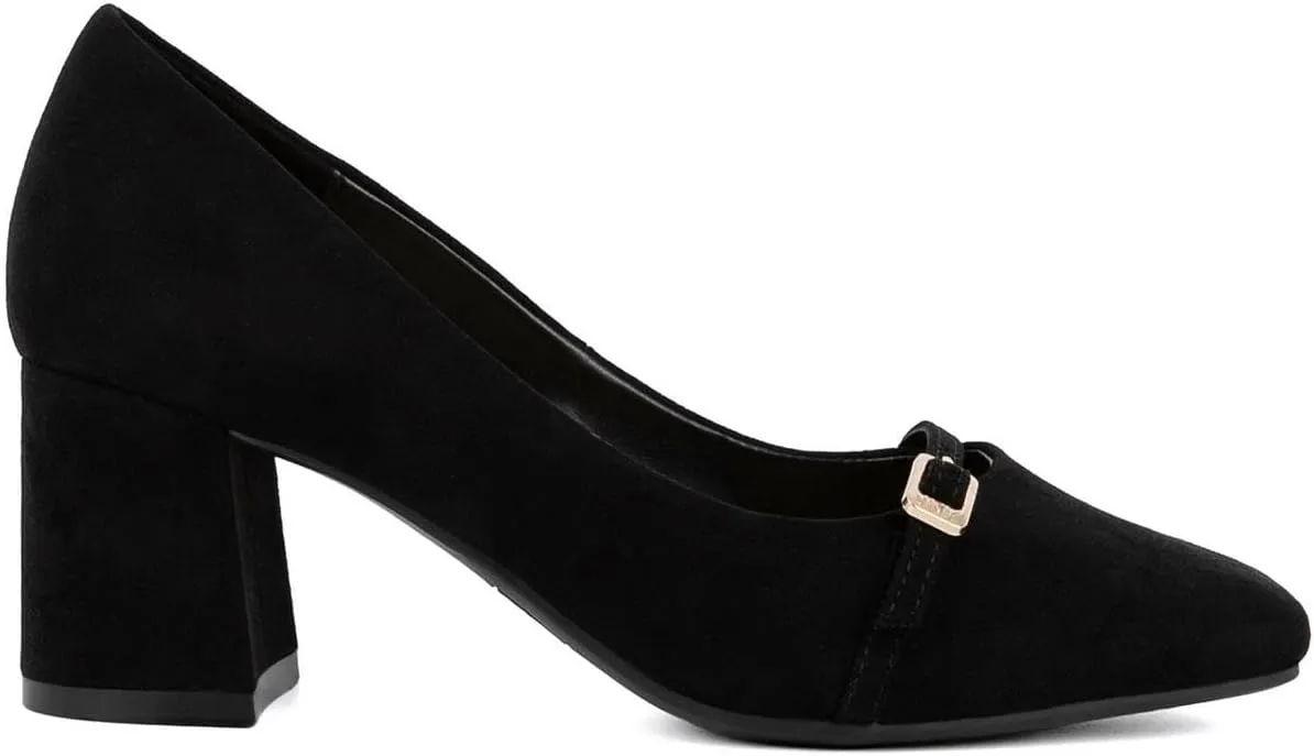 Jones New York Women's Patent Slingback Heeled Sandals | Block Heel Dress Shoes with Buckle | Open-Toe/Closed-Toe Elegant & Comfortable Footwear for Formal Events, Parties & Weddings