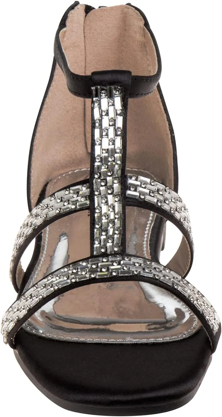 Josmo Girls Sandal Flats Dress Pumps - Kids Slip On Open Toe Strappy Sandal (Little Kid - Big Kid)