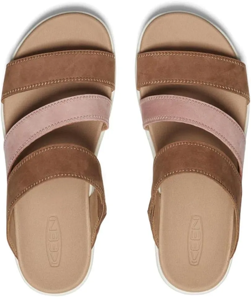 KEEN Women's Ellecity Slide Open Toe Slip on Comfortable Platform Sandals, Toasted Coconut/Fawn, 6, 7, 8, 9, 10