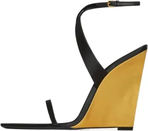 keleimusi Wedge Sandals for Women Strappy Wedge Heels Summer Dressy Pointed Open Toe Heeled Sandals with Adjustable Crisscross Strap Heels Sexy Heel Shoes