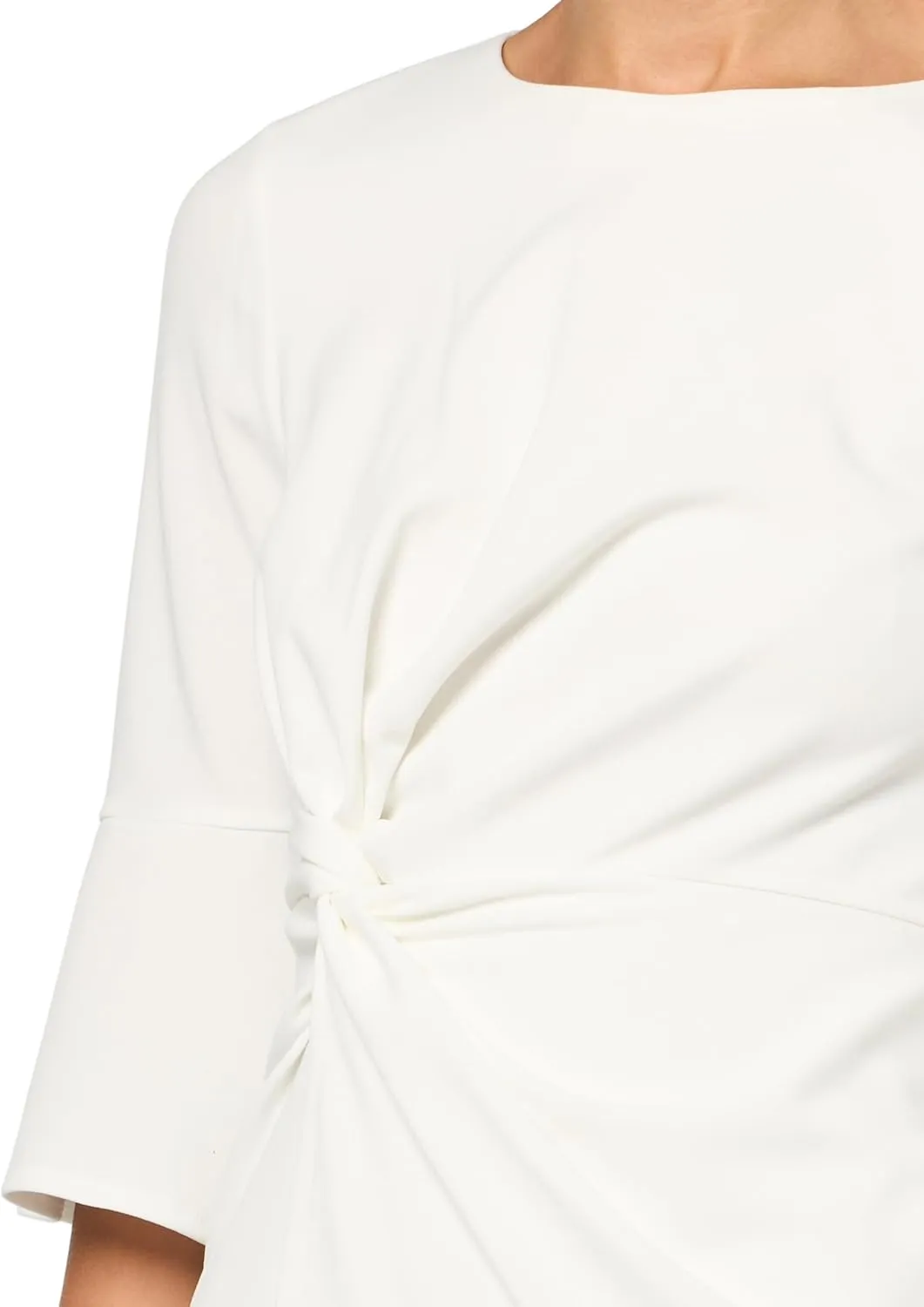 kensie Women's Belle Sleeve Scuba Crepe Midi Dress