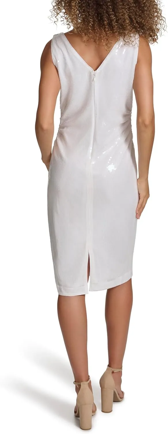 kensie Women's Sleeveless Cowl Neck Midi Dress