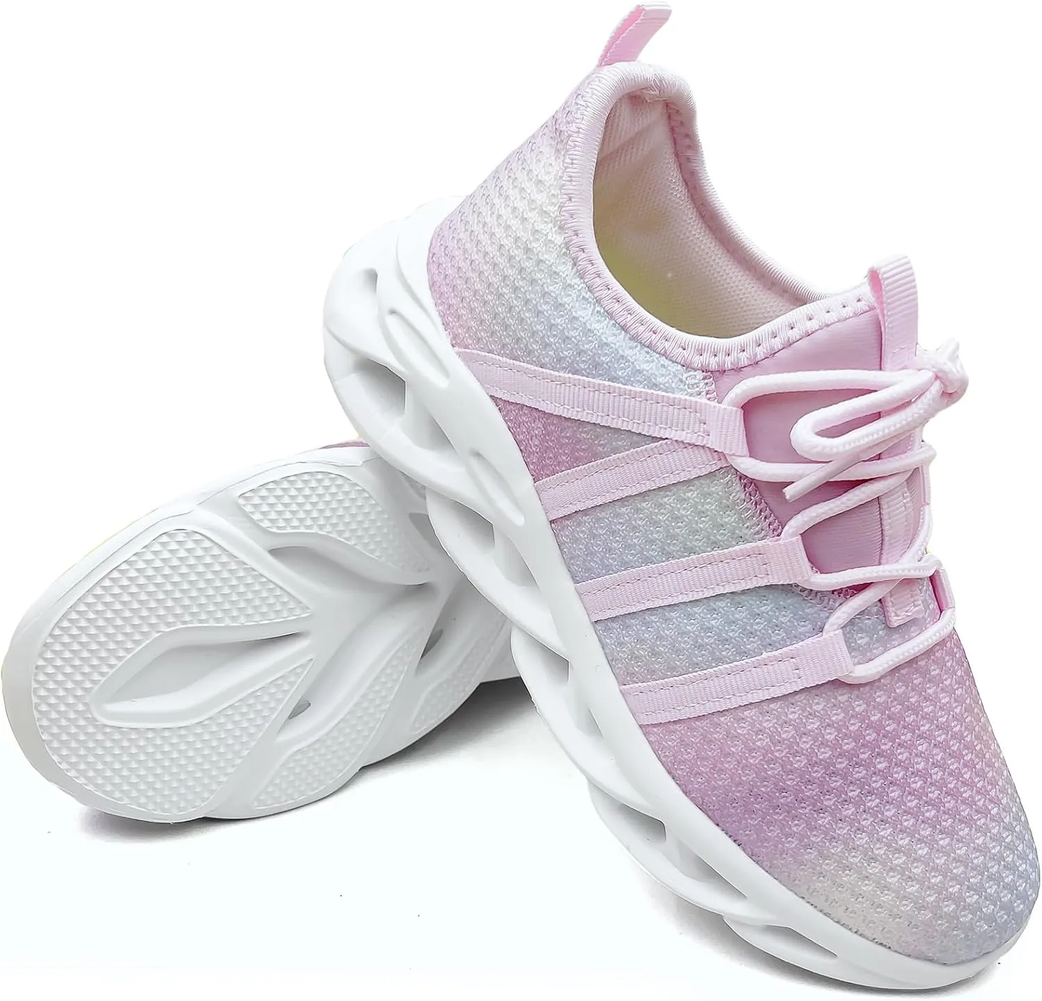 Kids Outdoor Running Shoes, Boys Non-Slip Mesh Lightweight Walking Sneakers, Girls Athletic Sports Tennis Shoes