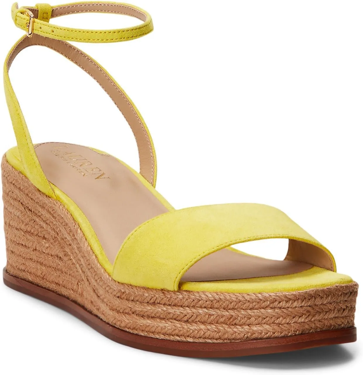 Lauren Ralph Lauren Women's Leona Suede Espadrille Wedge Sandal