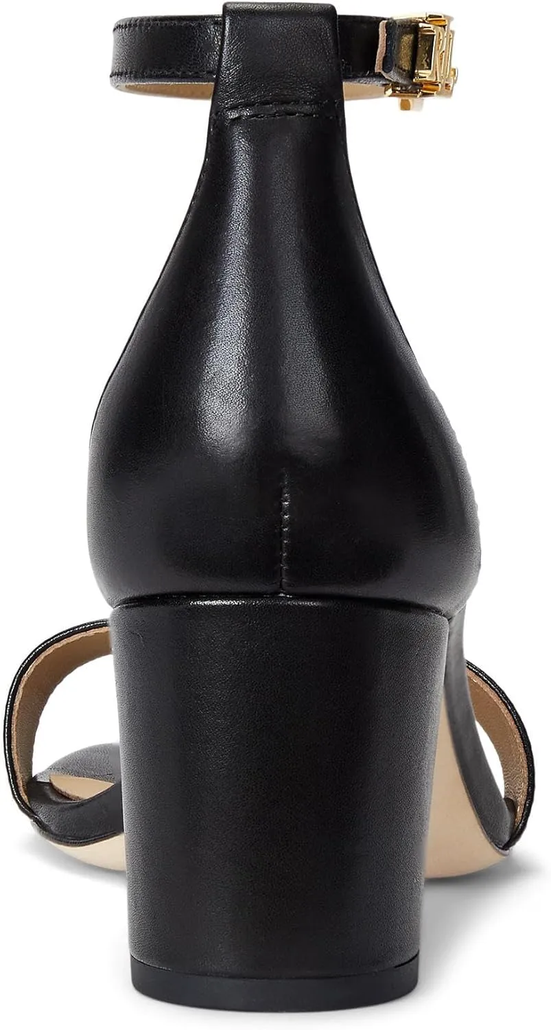 Lauren Ralph Lauren Women's Logan Burnished Leather Sandal
