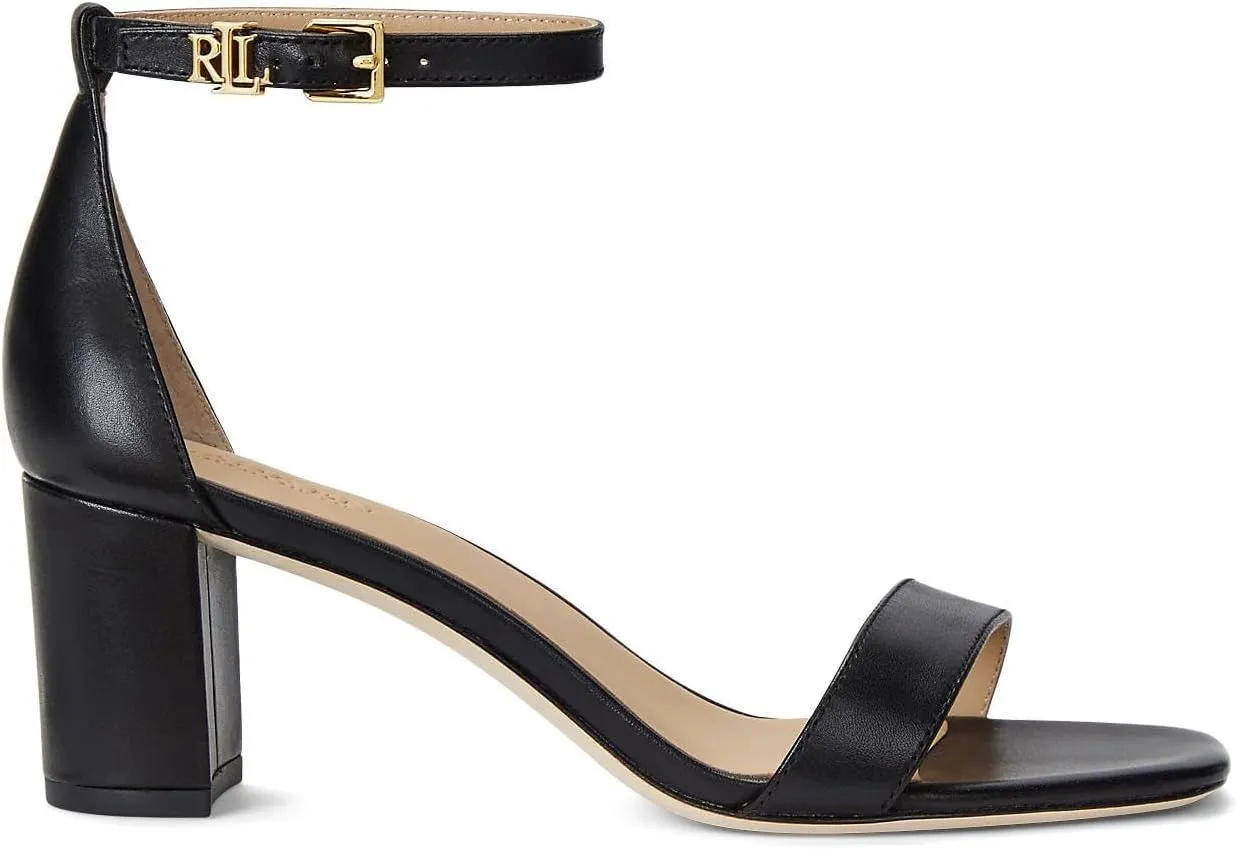 Lauren Ralph Lauren Women's Logan Burnished Leather Sandal
