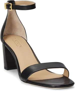 Lauren Ralph Lauren Women's Logan Burnished Leather Sandal