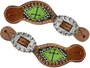 Leather Western Horse Spur Straps Handmade Genuine Tooled for Horse Riders Set of 2 Single Boots Equipment for Men-Women Craft Hardware Buckle TACK Basket Sport Equestrian Horse Spurs for Riding,SPR13