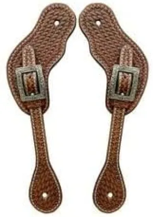 Leather Western Horse Spur Straps Handmade Genuine Tooled for Horse Riders Set of 2 Single Boots Equipment for Men-Women Craft Hardware Buckle TACK Basket Sport Equestrian Horse Spurs for Riding,SPR37
