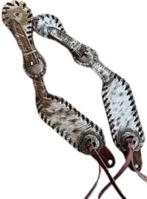 Leather Western Horse Spur Straps Handmade Genuine Tooled for Horse Riders Set of 2 Single Boots Equipment for Men-Women Craft Hardware Buckle TACK Basket Sport Equestrian Horse Spurs for Riding,SPR44