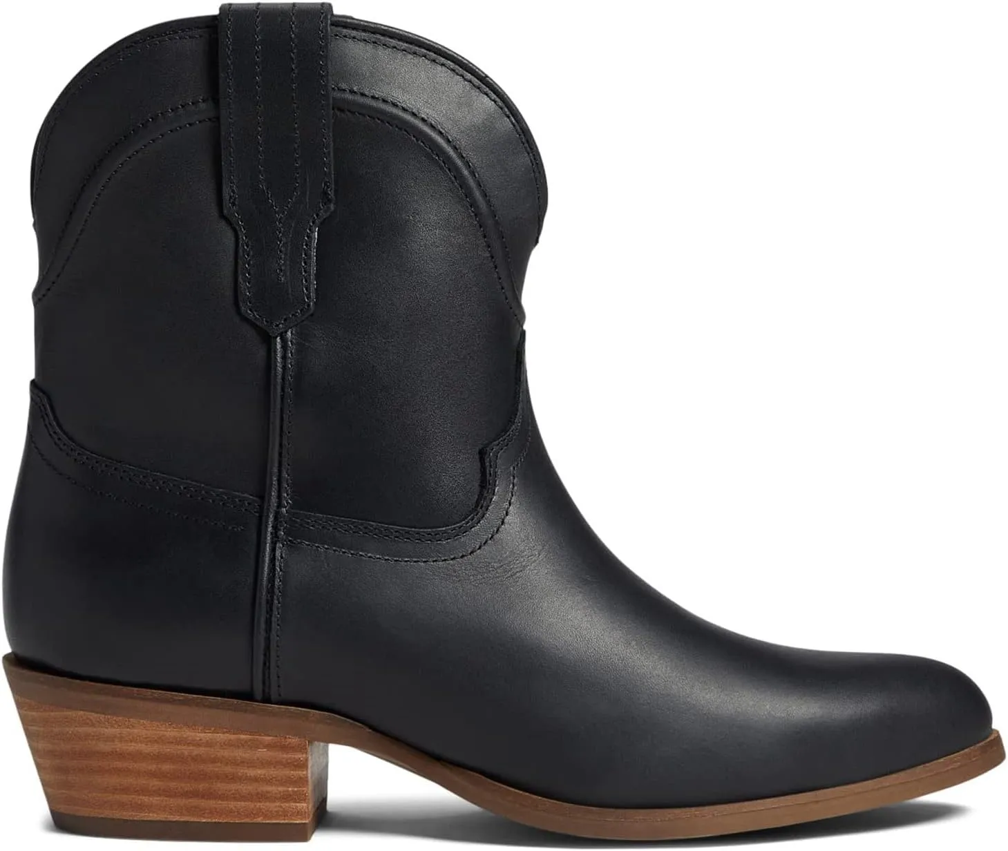 LEHOOR Women Cowboy Western Ankle Boots Pointed toe Low Stacked Heel Cowgirl Booties V Cut Retro Slouch 2 Inch Chunky Block Heel Slip On Short Dress Boots Wide Calf Casual Winter 4-11 M US
