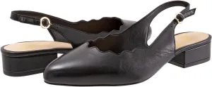 LEHOOR Women's Low Chunky Heel Slingback Pumps Shoes Ankle Strap Pointed Closed Toe 2 Inch Mid Block Heel Dress Sandals Shoes Backless Buckle Straps Snakeskin Ladies Dressy Elegant Comfort 4-11 M US