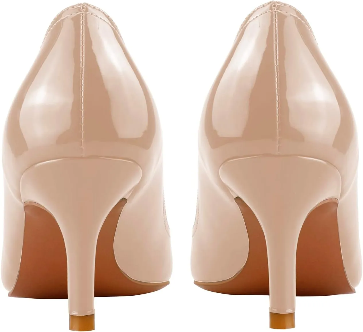 LEMUTISME Women's Fashion Patent Leather Peep Toe Bow Tie Kitten Heel Dress Pumps Comfort Open Toe Slip On Low Heel Bow Summer Sandals