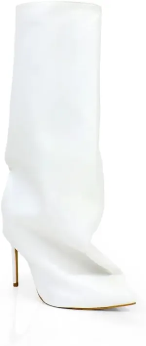 Liliana Wanka-1 Women's Fold Over High Heel Pointed Toe Slouchy Boots