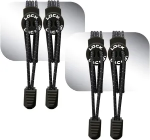 Lock Laces Elastic No Tie Shoe Laces (Pack of 2) One Size Fits All, for Kids and Adults, Elastic No Tie Shoe Laces