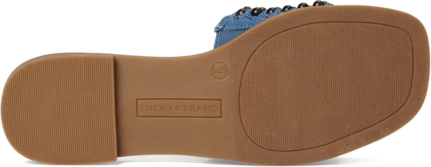 Lucky Brand Women's Gidya Beaded Flat Sandals