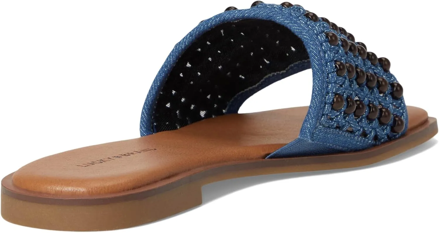 Lucky Brand Women's Gidya Beaded Flat Sandals