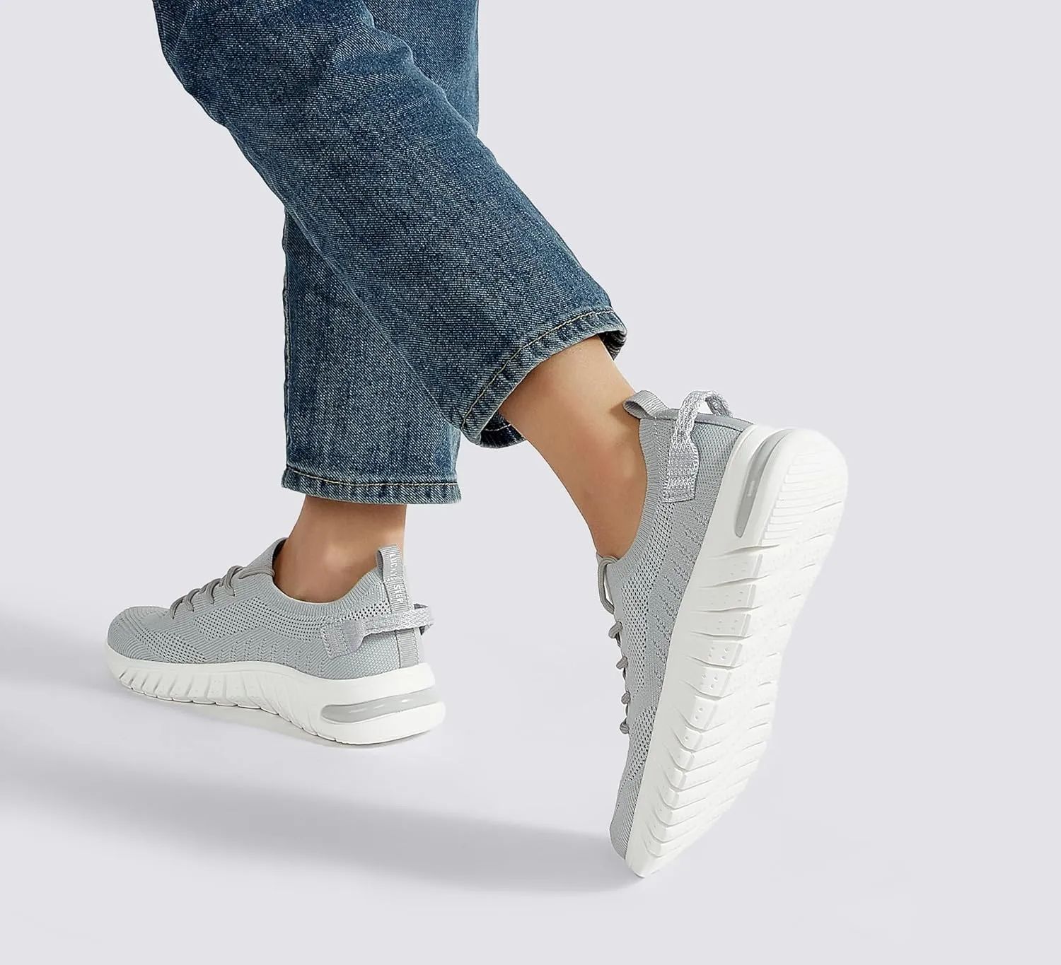 LUCKY STEP Women's Mesh Slip on Sneakers Lightweight Breathable Wide Width Walking Shoes Nursing Casual Gym Workout Tennis Footwear