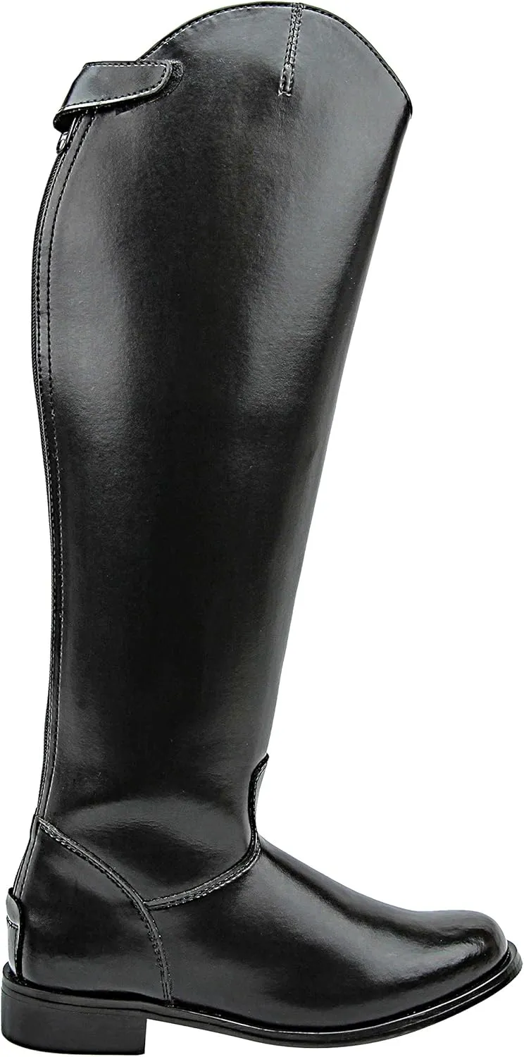 MB-3 Men's Man Horse Riding Mounted Police Patrol Tall Boots with Back Zipper Equestrian Color Black
