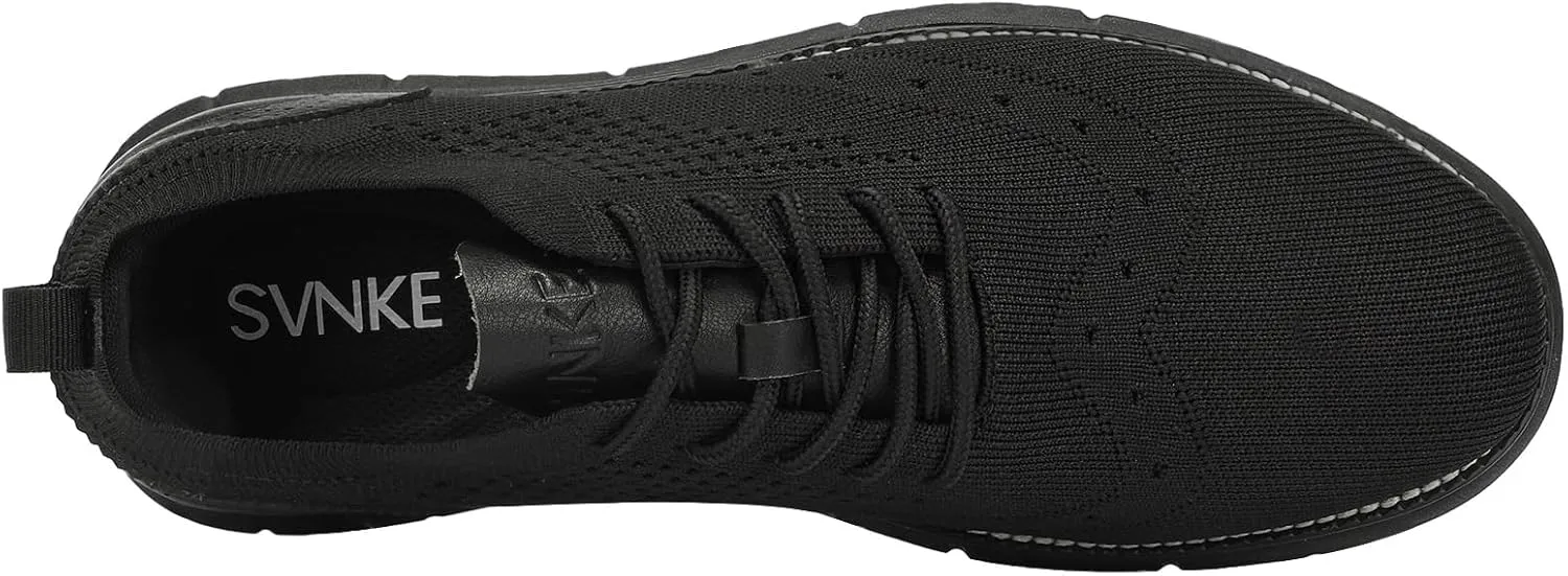 Men's Casual Dress Oxfords Shoes Breathable Knit Leisure Fashion Sneakers Lightweight Comfortable Walking Shoes