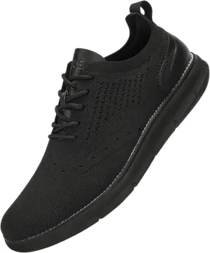 Men's Casual Dress Oxfords Shoes Breathable Knit Leisure Fashion Sneakers Lightweight Comfortable Walking Shoes