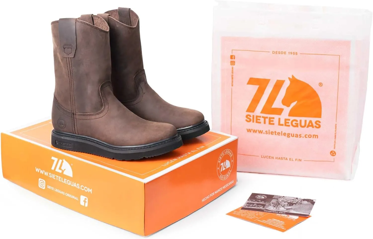 Men's Leather Wellington Boot Light and Tough with Oil Resistant Sole style 2222