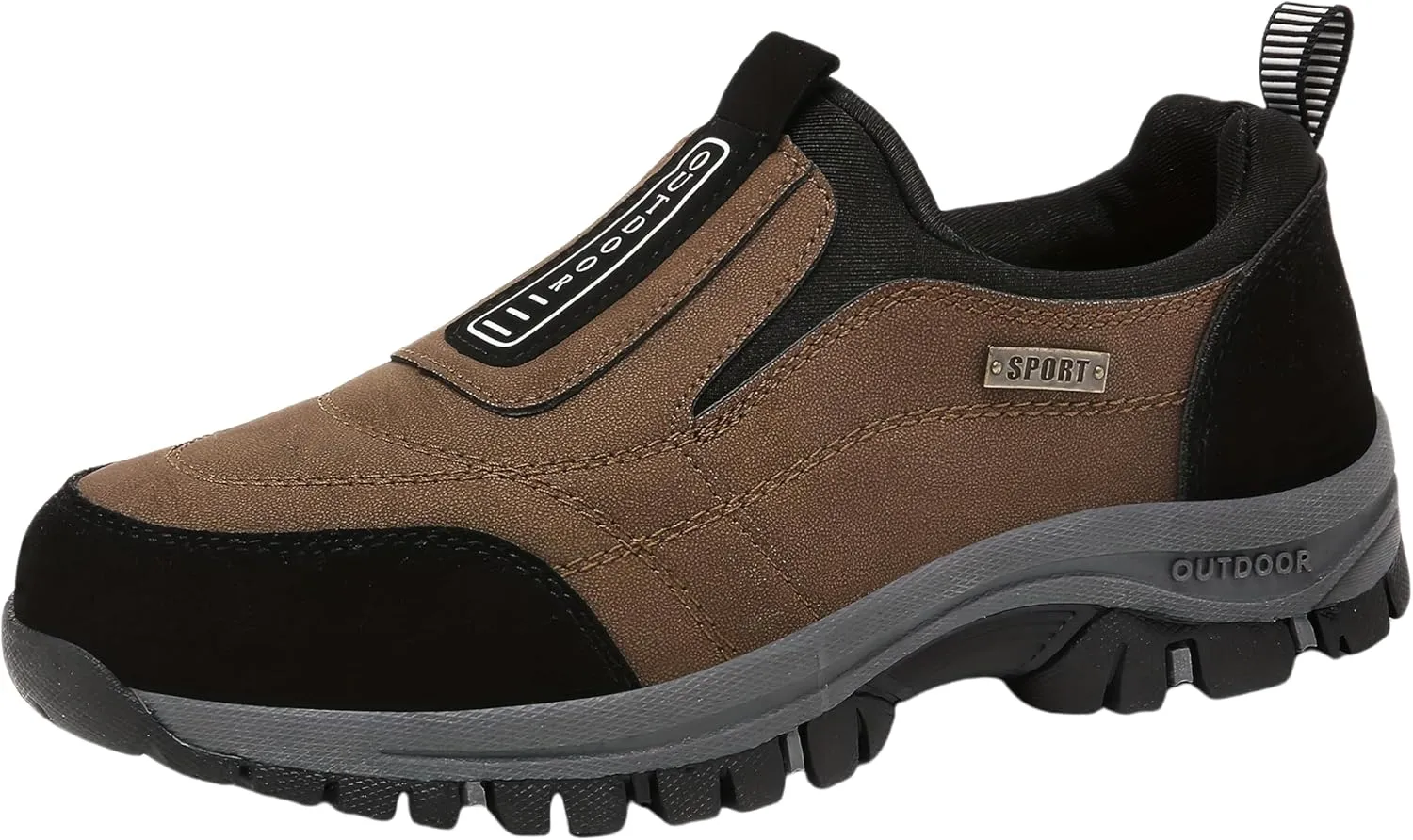 Men's Loafers - Slip-On Shoes with Non-Slip Sole, PU Upper, Fabric Lining - Suitable for All Seasons