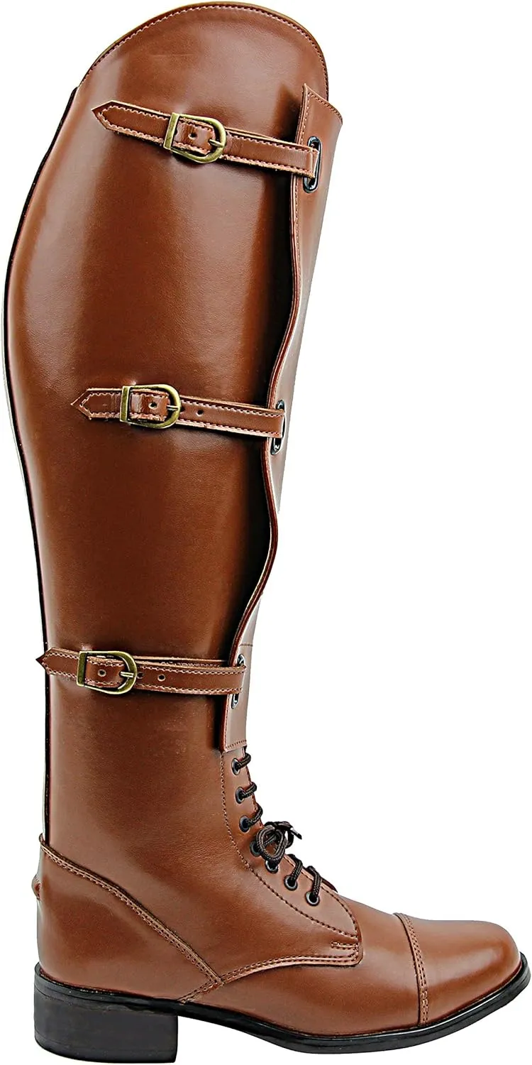 Mens Man Crown Field Horse Riding Boots Stylish Fashion Equestrian Tan